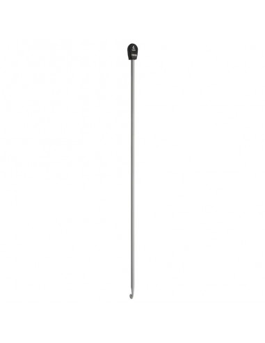 Crochet tunisien, 30cm, 4mm, gris