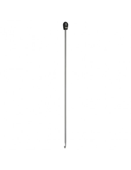 Crochet tunisien, 30cm, 4mm, gris