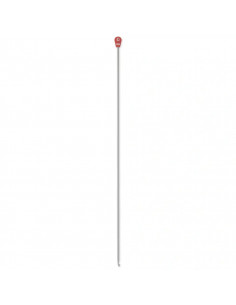 Crochet tunisien, 30cm, 2,50mm, gris