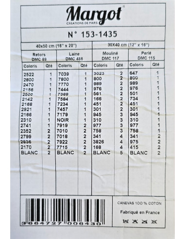 Canevas : 40x50 cm, N18 - choyer