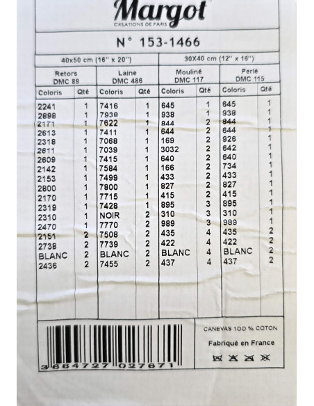 Canevas : 40x50 cm, N22 - liserons