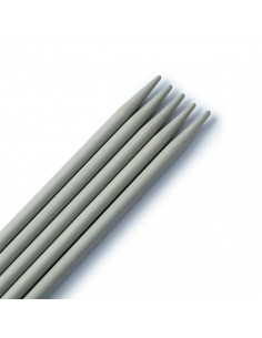 Aiguilles à tricoter à 2 pointes, 20cm, Ø4mm, gris perle 2