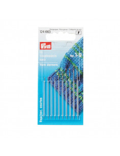 Aiguilles à repriser courtes, No. 1-9, assorties