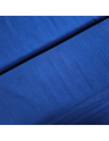 Tissu, Voile de Coton Uni, Bleu Roi, Laize 140 cm, 100% Coton 98g/m²