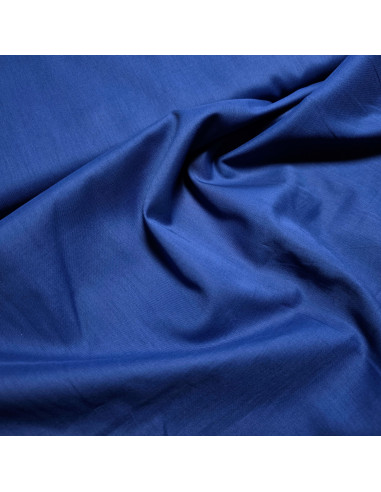 Tissu, Voile de Coton Uni, Bleu Roi, Laize 140 cm, 100% Coton 98g/m²