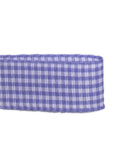 Ruban vichy, 10mm, parme