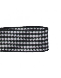 Ruban vichy, 10mm, noir