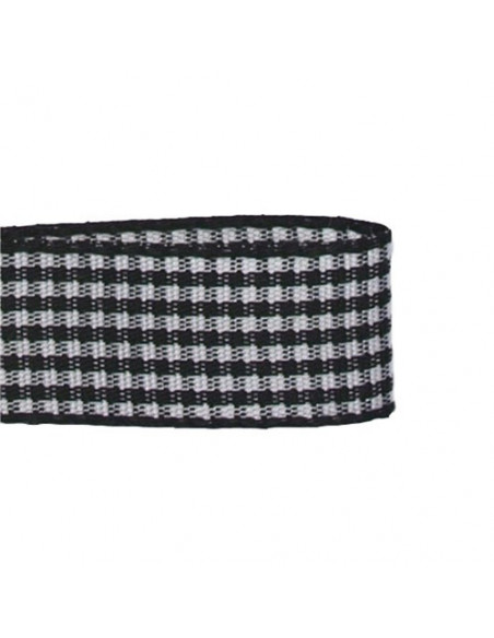 Ruban vichy, 10mm, noir