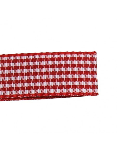 Ruban vichy, 10mm, rouge