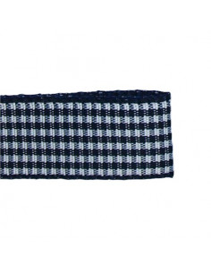 Ruban vichy, 10mm, bleu marine