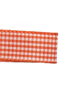 Ruban vichy, 10mm, orange