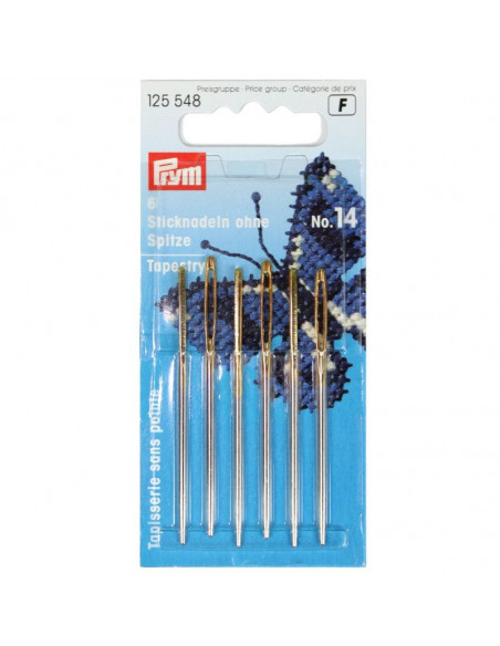 Aiguilles à tapisserie sans pointe, No. 14, 1,90 x 60mm