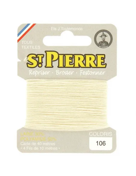 Fil à repriser, St Pierre, [Couleur précise], Laine et Polyamide