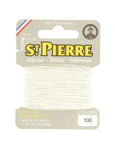 Fil à repriser, St Pierre, [Couleur précise], Laine et Polyamide