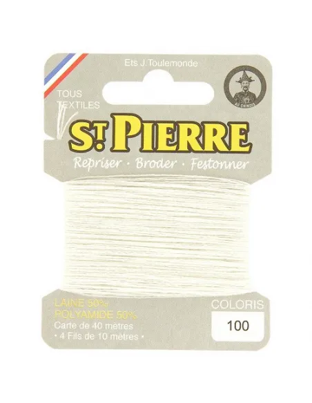 Fil à repriser, St Pierre, [Couleur précise], Laine et Polyamide