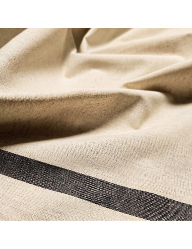 Torchon au mètre, coton/lin, noir