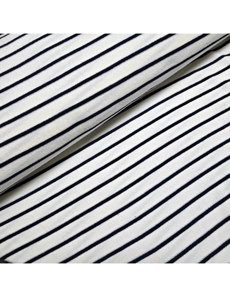 Jersey éponge à rayures, noir