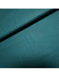 Popeline de coton unie, bleu paon