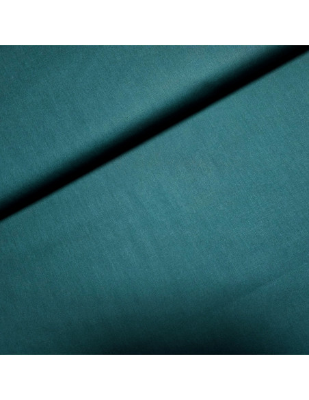Popeline de coton unie, bleu paon