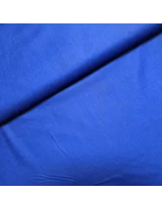 Tissu, Popeline de Coton Unie, Bleu Roi, Laize 150 cm, 100% Coton 195g/m²