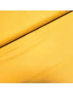 Tissu, Popeline de Coton Unie, Jaune Moutarde, Laize 150 cm, 100% Coton 195g/m²