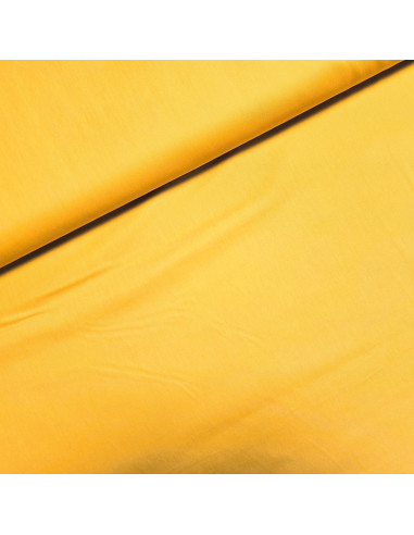 Tissu, Popeline de Coton Unie, Jaune Moutarde, Laize 150 cm, 100% Coton 195g/m²