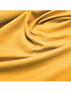 Tissu, Popeline de Coton Unie, Jaune Moutarde, Laize 150 cm, 100% Coton 195g/m² 2