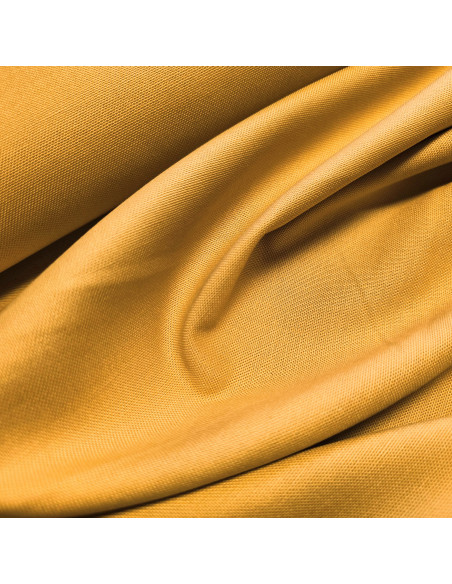 Tissu, Canvas Uni, Jaune Moutarde, Laize 140 cm, 100% Coton 322g/m²