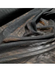 Tissu, Maille Fine Stretch, Noir Profond, Laize 145 cm, Polyamide Spandex 2