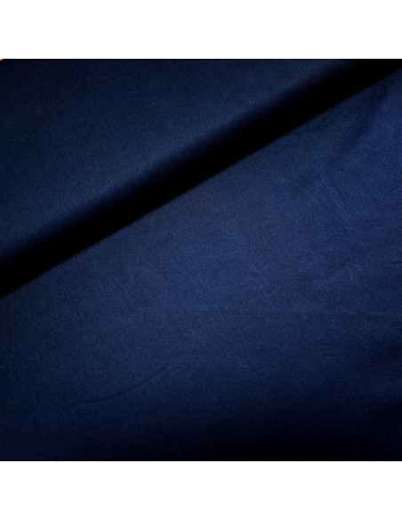 Viscose unie stretch, bleu marine