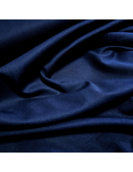 Viscose unie stretch, bleu marine
