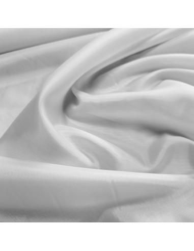 Tissu, Doublure Toscane Unie, Blanc Pur, Laize 150 cm, 100% Polyester