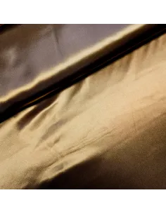 Tissu, Doublure Satin Unie, Beige Doré, Laize 150 cm, 100% Polyester