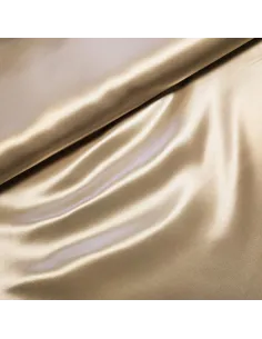 Tissu, Doublure Satin Unie, Champagne, Laize 150 cm, 100% Polyester