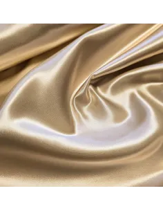 Tissu, Doublure Satin Unie, Champagne, Laize 150 cm, 100% Polyester 2