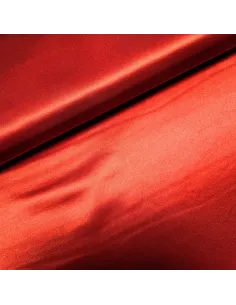 Tissu, Doublure Satin Unie, Rouge Vif, Laize 150 cm, 100% Polyester