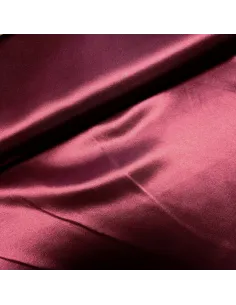 Tissu, Doublure Satin Unie, Bordeaux, Laize 150 cm, 100% Polyester