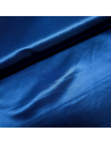 Tissu, Doublure Satin Unie, Bleu Roi, Laize 150 cm, 100% Polyester