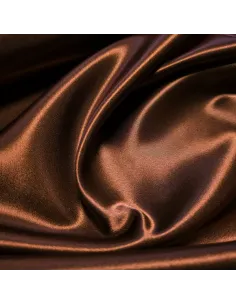 Tissu, Doublure Satin Unie, Marron, Laize 150 cm, 100% Polyester 2