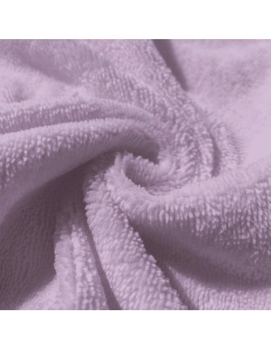 Tissu, Éponge de Bambou Doudou Double Face, Lilas, Laize 150 cm, 40% Bambou 40% Polyester 20% Coton 305g/m²