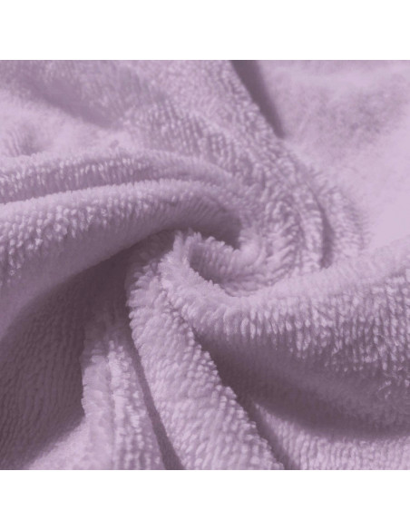 Tissu, Éponge de Bambou Doudou Double Face, Lilas, Laize 150 cm, 40% Bambou 40% Polyester 20% Coton 305g/m²
