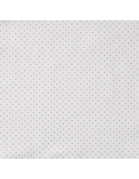Tissu, Cretonne de Coton, Pois Argentés, Laize 150 cm, 100% Coton