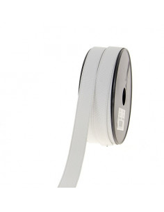 Élastique côtelé, 20mm, blanc