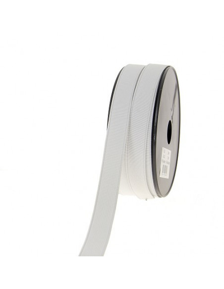 Élastique côtelé, 20mm, blanc