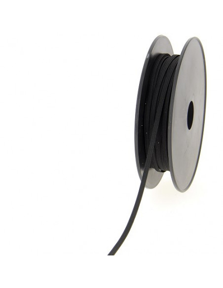 Élastique tressé, 6mm, noir
