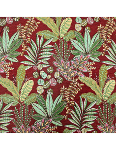 Jacquard gobelin Jurassique, rouge