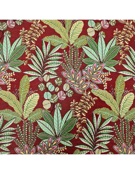 Jacquard gobelin Jurassique, rouge