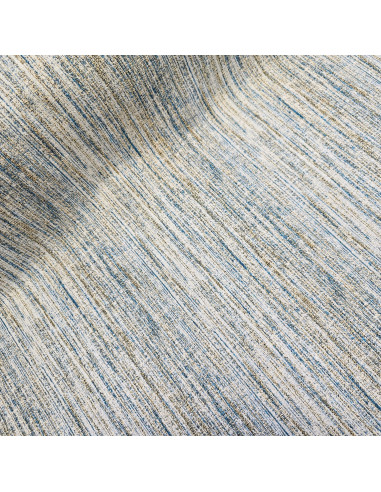 Tissu, Jacquard Gobelin, Motif Rayures, Bleu, Laize 140 cm, 65% Polyester 35% Coton 370g/m²