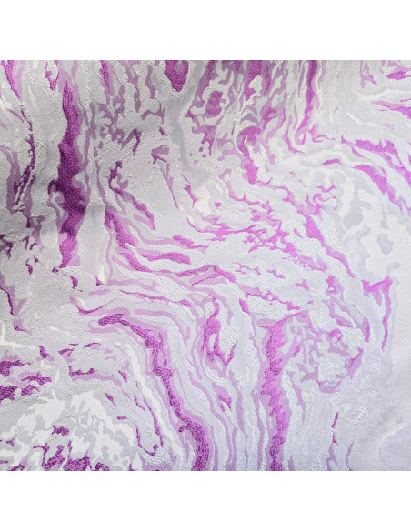 Jacquard Iraklia, lurex marbré mauve
