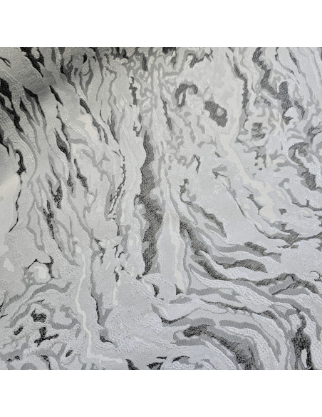 Tissu, Jacquard Lurex Marbré, Gris, Laize 140 cm, 83% Polyester 17% Coton 290g/m²